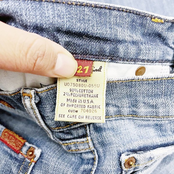 7 For All Mankind Bootcut Denim Jeans Medium Wash SZ27 - Picture 4 of 8